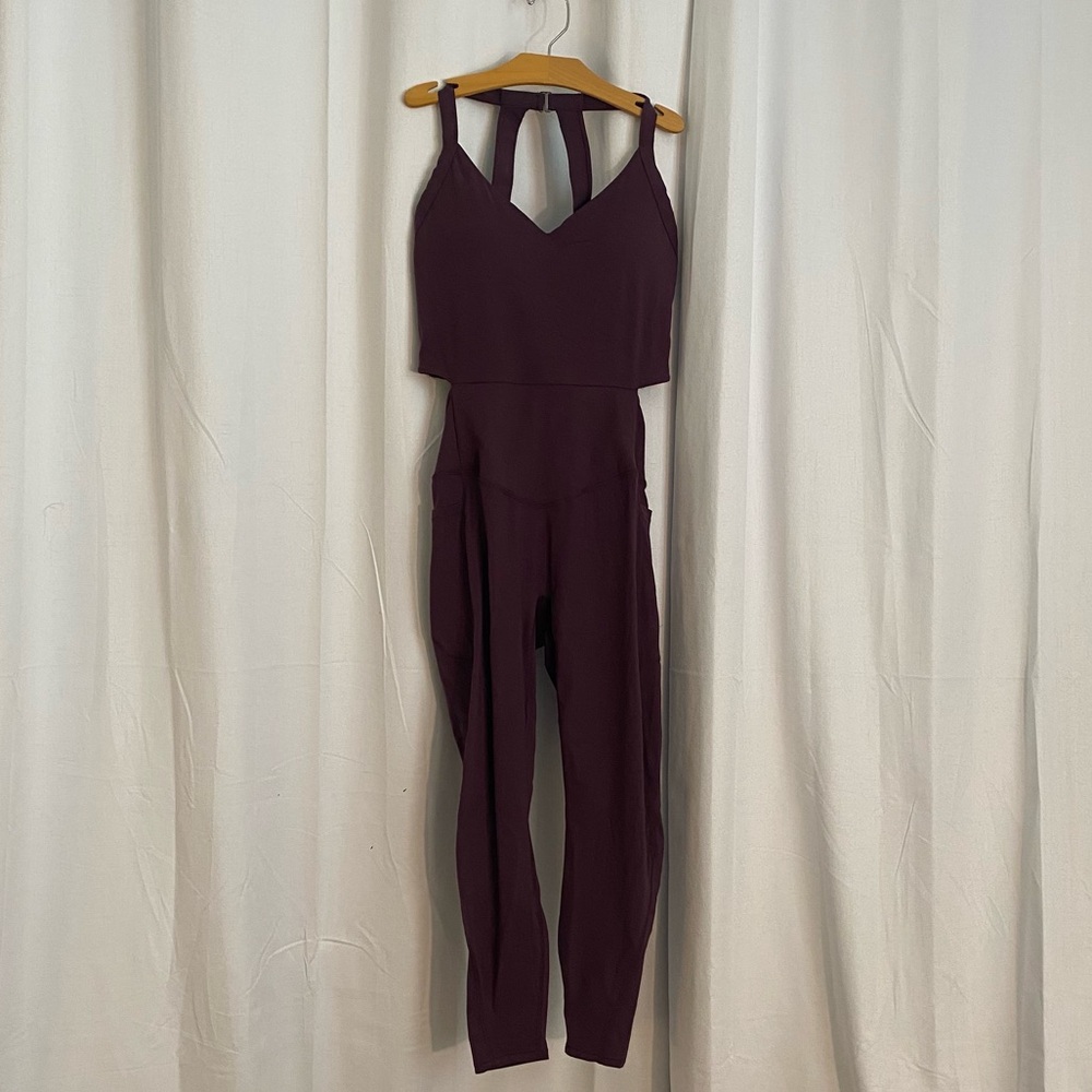 HALARA Women's Plum Jumpsuit with Strappy Back